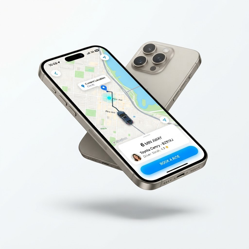 iPhone showing the GlideWay Rider app